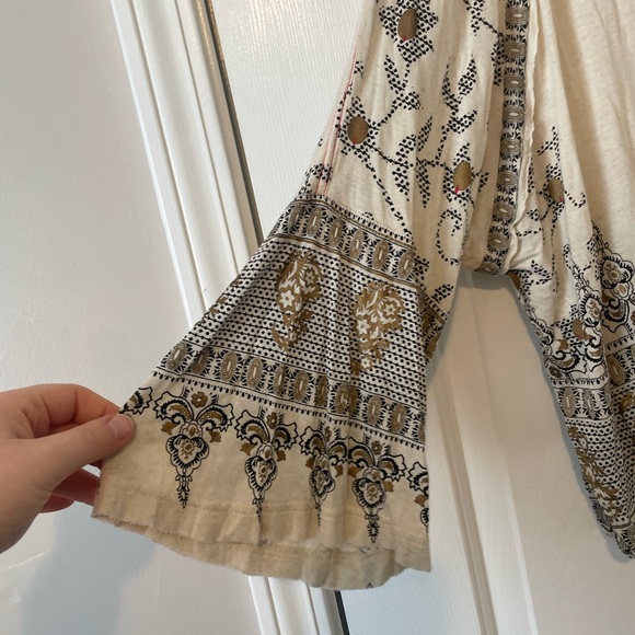 Free People Boho Medallion Print Top - Medium 0075 - Picture 2 of 7